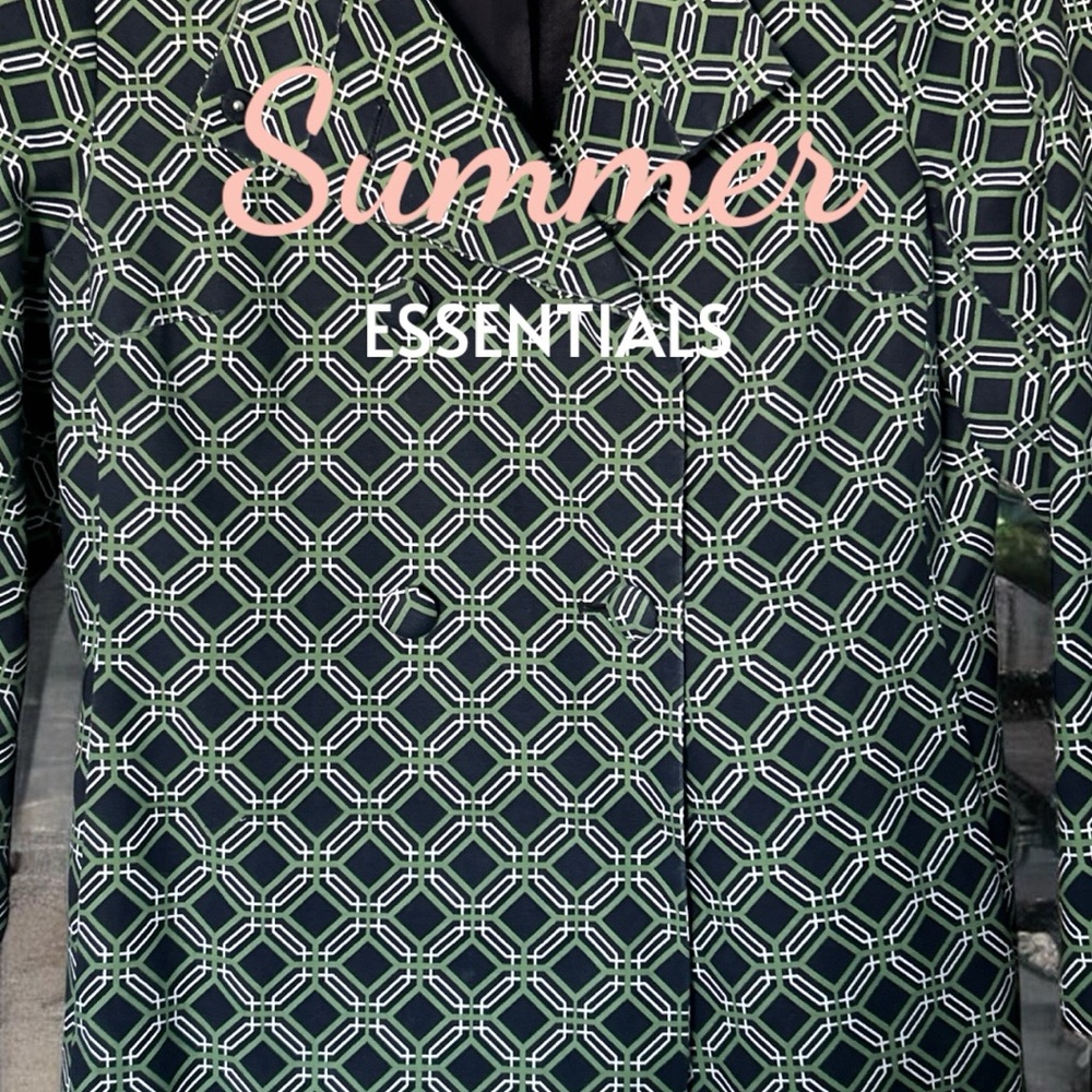 Banana Republic Green and Black Patterned Jacket